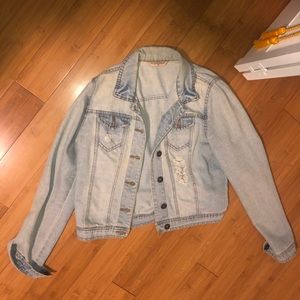 Light wash denim jacket
